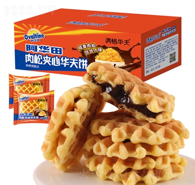阿華田肉松夾心華夫餅340g滿格華夫餅面包蛋糕休閑食品