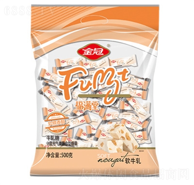 金冠糖果零食500g福滿堂牛軋糖原味