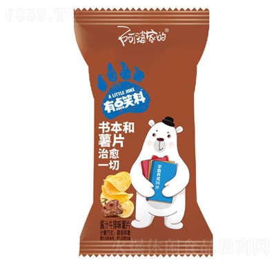 阿婆家的有點笑料薯片牛排味休閑零食