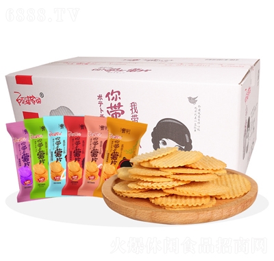 阿婆家的非油炸薯片批發土豆片網紅膨化休閑小零食
