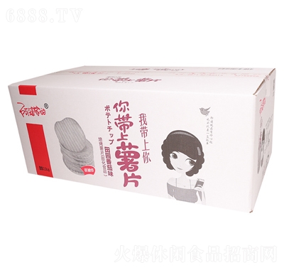 阿婆家的非油炸薯片批發土豆片網紅膨化休閑小零食2.5kg