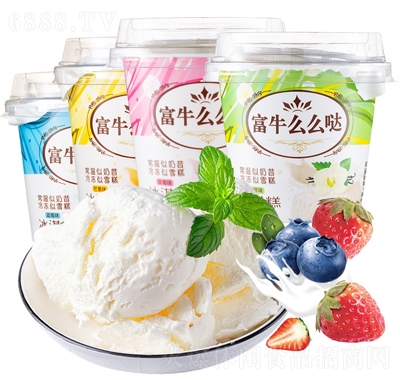 富牛冰淇糕水果味系列三杯裝兒童休閑食品