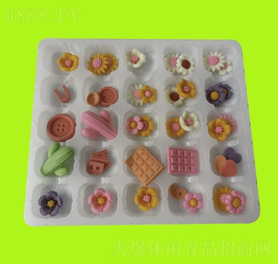 樂滿屋創意小雛菊花朵裝飾配件巧克力休閑零食