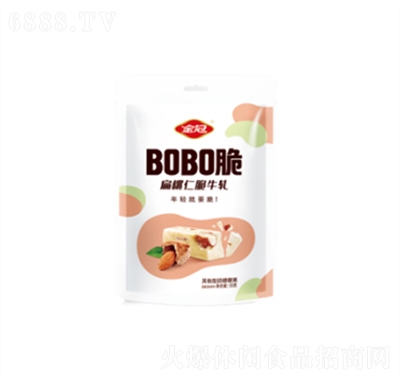 金冠糖果零食55gBOBO脆扁桃仁脆牛軋