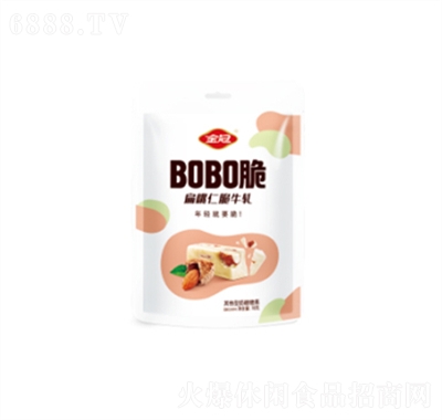 金冠糖果零食72gBOBO脆扁桃仁脆牛軋