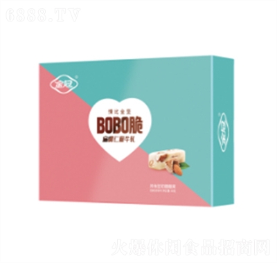 金冠糖果零食80gBOBO脆扁桃仁脆牛軋