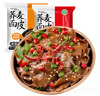水益農(nóng)速食蕎麥面皮紅油涼皮麻醬面皮方便面