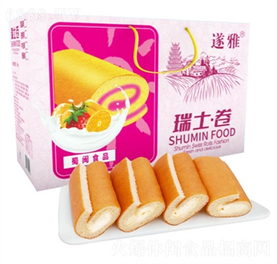 雅瑞士卷傳統西式夾心蛋糕卷零食小吃