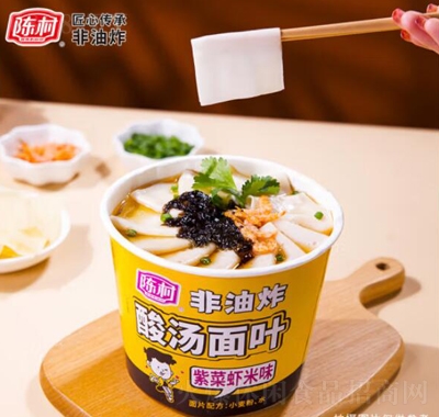 陳村紫菜蝦米味酸湯面葉95g非油炸酸辣泡面