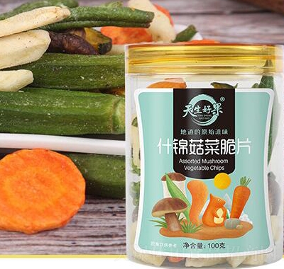 天生好果香菇脆片黃秋葵特色伴手禮包果蔬干禮盒混合裝