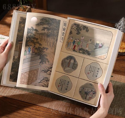 百齡麥宋風(fēng)雅韻月餅禮盒