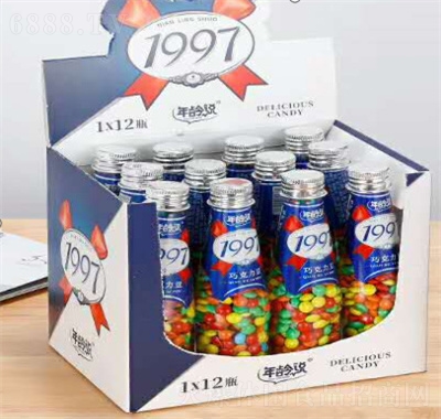 年齡說糖果玩具糖玩零食酒瓶70g巧克力豆(1997)