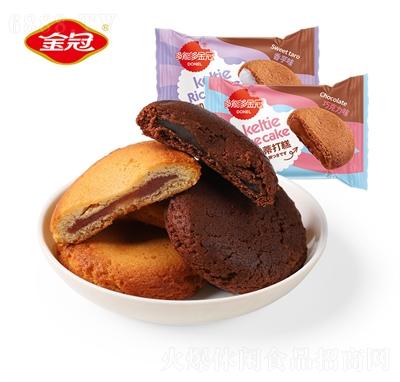 冠多能多打糕夾心餅干零食小吃休閑食品招商巧克力味